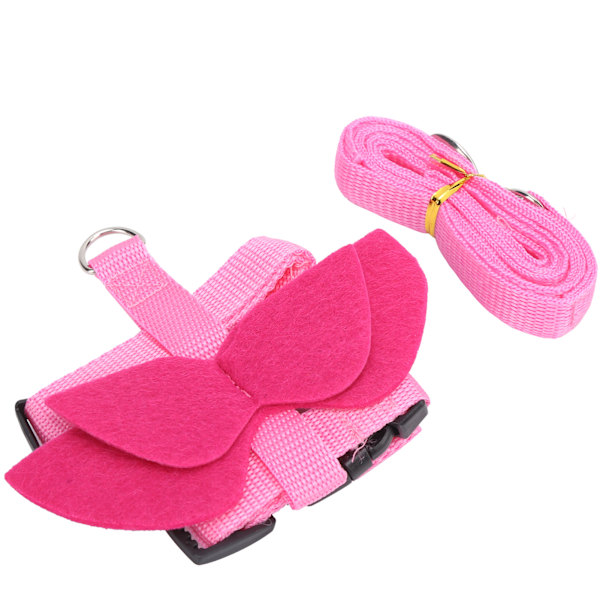 Sikkerhedssele til kaniner til kæledyr Gåsele og snor sæt med vinge til smådyr Pink Wing S