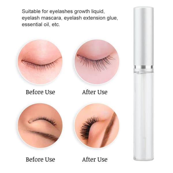 5ml Empty Eyelash Growth Liquid Dispenser Bottle Eyelash Mascara Container DIY Tool 10pcs