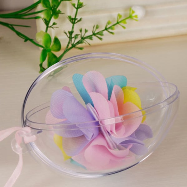 10 stk Transparent Hul Ovale Pynt Kugler Plast Ægformede Kugler Konserverede Blomst Påskedekoration