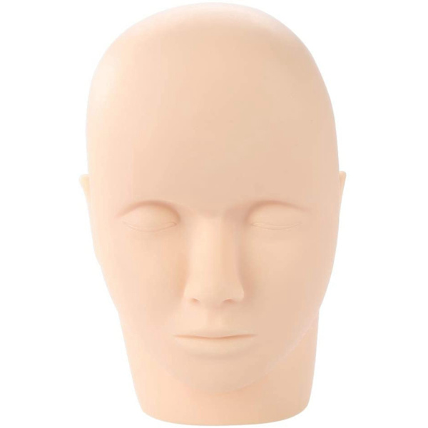 Soft Rubber Eyelash Graft Makeup Massage Practice Training Fake Headform Mannequin