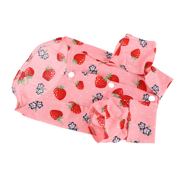 Hundskjorta Hudvänlig Andas modetvättbara husdjurskläder för vårsommar XZCS16 Strawberry Pink XL