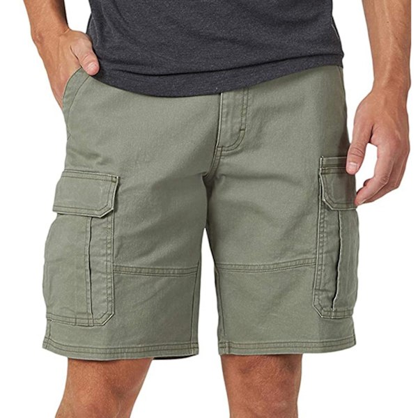 Miesten monitaskuiset cargo-shortsit, Vihreä, Koko 3XL