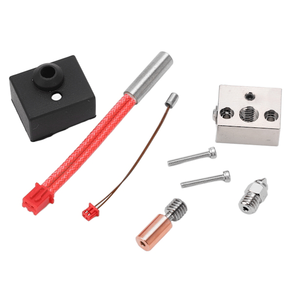 3D-skrivare Hotend Kit Bimetallvärmeblock Halsrörsvärmare Munstycke Extruder delar för Ender 3 S1 24V 40W 300℃