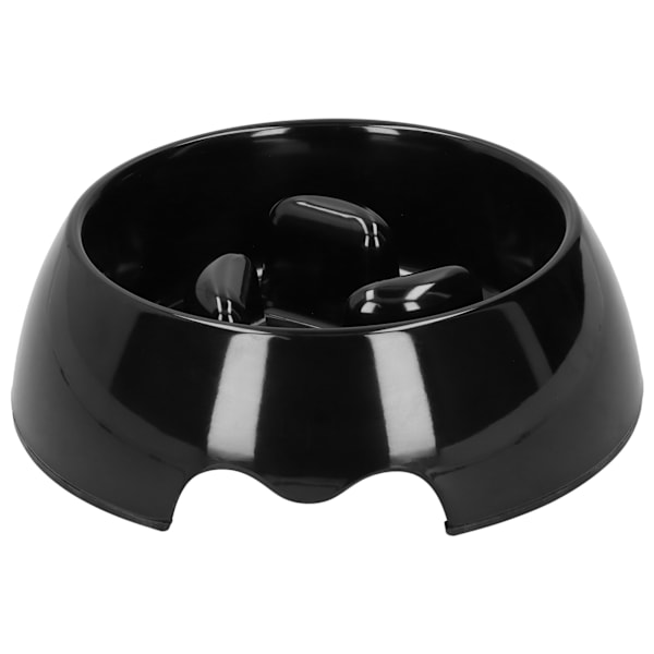 Pet Slow Feeders Bærbar Hund Langsom Foder Skål Anti Kvælning Skål til Kat Hund Tilbehør M Sort