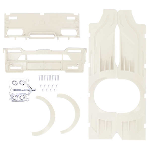 RC Wide Body Stort omgivande skydd Plastmodifieringssatser Passar för WPL D12 RC TruckWhite