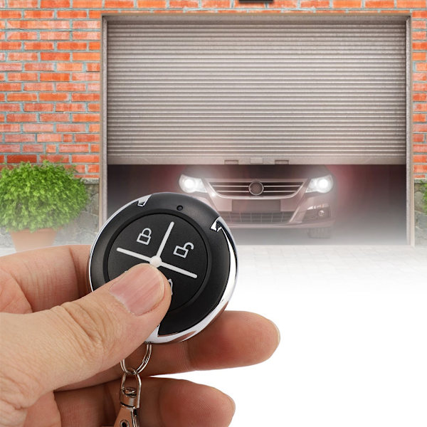 4 nyckel svart rund autokopiering garageport Trådlös fjärrkontroll (433MHZ)