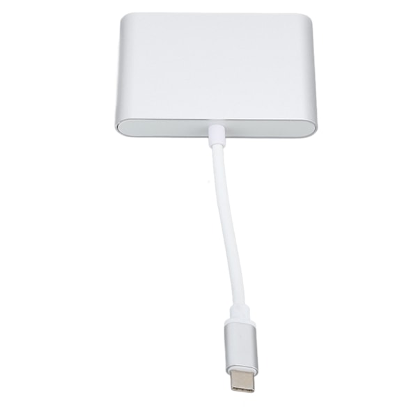 USB-C-telakointiasema USB-C - HD-multimedialiitäntä VGA 3,5 mm äänensiirtotelakointiasema Hopea