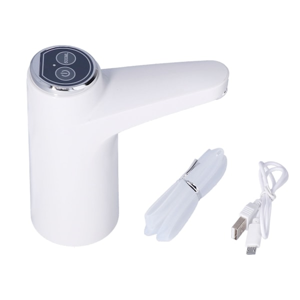 Elektrisk vandpumpe USB opladbar hvid smart vandflaskedispenser til hjemmekontor