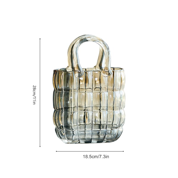 Glasvas Transparent Handkorg Vardagsrum Blomsterarrangemang Creative Bag Fish Tank
