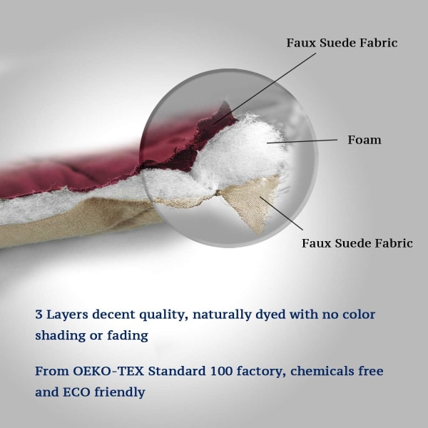 Sofföverdrag Dubbelsidigt vändbart överdrag för quiltad soffa, Luxury Extra, mjuk, vattentät med elastiska fästband, (2-sits soffa, vinbrun)