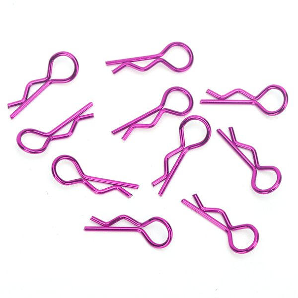 10st RC Car Shell Clip RShape metallkroppsklämmor Pins för 1/5 1/6 1/8 1/10 RC Car (Violet ) Violet