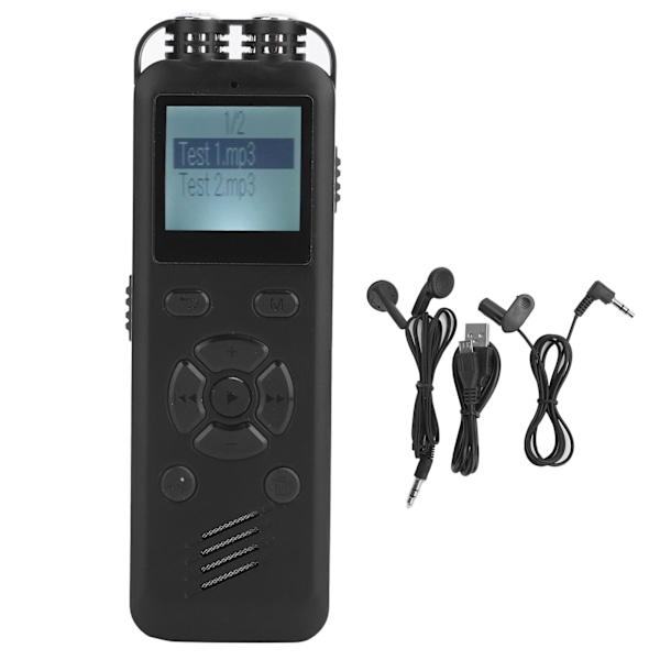 SK‑288 16GB Bärbar Professionell Digital Ljud-/Röstupptagare MP3-Musikspelare LED-Display