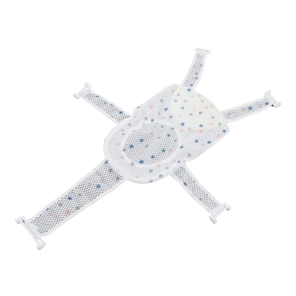 Five Corner Bath Seat Support Net Non-Slip Adjustable Universal Breathable Mesh Soft Headrest Baby Bath Net for Infant Star