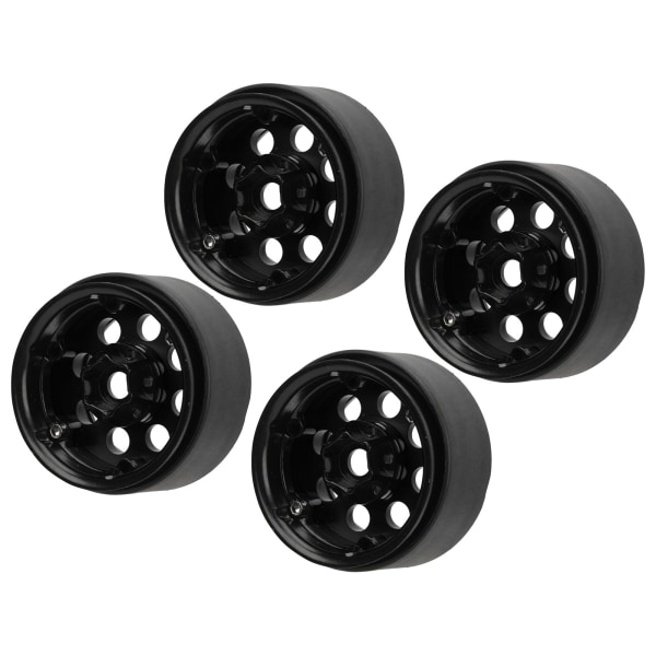 4 kpl RC-vanteet 1,9 tuumaa alumiiniseos vankka RC-auton navat Axial SCX10 II III Musta