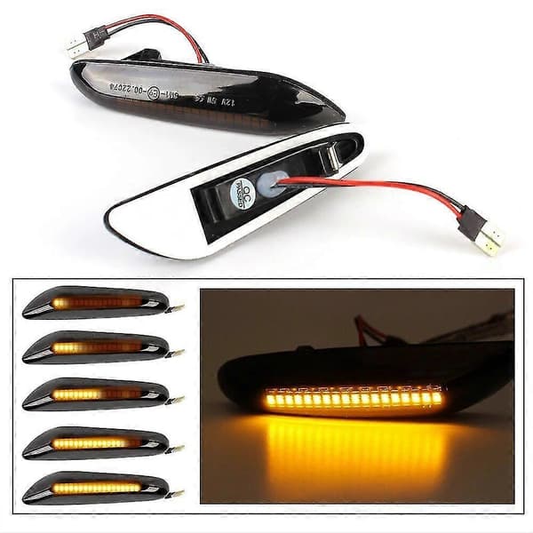 Kompatibel med E90 E91 E92 E93 E60 E87 E82 E46 Bil Blinkers Blinkerlampor Lins Blinkande LED Sidomarkeringslampor Biltillbehör ST1M235