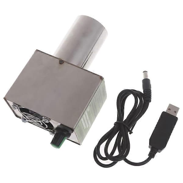 Grillventilator Luft Turboventilator USB 5V2A Justerbar hastighed Dobbelt ventilator Madlavningsventilator 38mm
