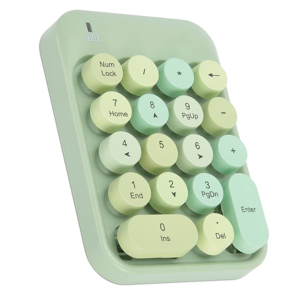 AJAZZ Wireless Numeric Keyboard Chocolate Keycap for Game Direction Switching AK18 2.4G Green