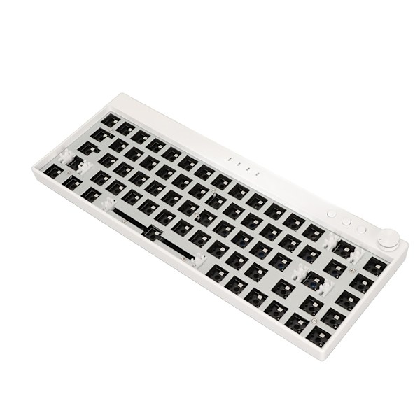 Gör-det-själv-mekaniskt tangentbordssats 68 nycklar RGB Ergonomic Switch Hot Swap Stark ABS Custom Gaming Tangentbord Vit