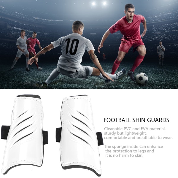 1 par Børne Fodbold Sport Skinnebensskinner Børne Fodbold Skinnebensskinner Hvid