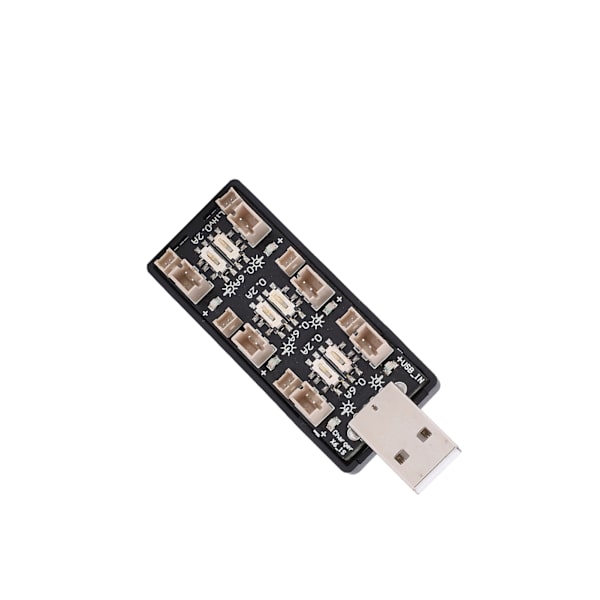 6-kanals USB til 3,7V batterilader med 6 LED-indikatorer Ladeenhet 2,5-4,35V