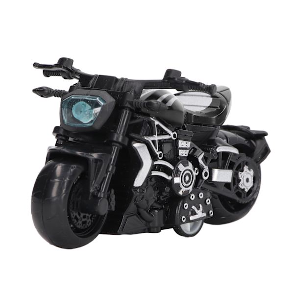 Alloy Simulering Motorcykel Modell Cool Tiny Pull Back Motorcykelleksak för 3+ år (svart)