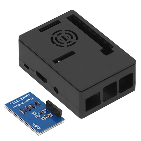 Beskyttelsesboks til Raspberry Pi Shell LCD-skærm Elektronisk komponent 480 × 320 (Sort etui 3,5 tommer skærm)