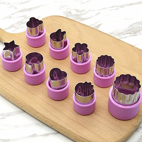9st Frukt Grönsaksskärare Formar Tecknad Cutter Form Blommor Kaka Kex Skärform Verktyg Fondant Bakverksformar