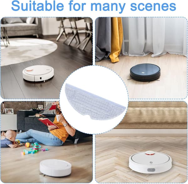 Roborock S7 mopp, 8-pakning utskiftbare mopper Kompatibel med Roborock S7/S7 Plus/S7 MaxV