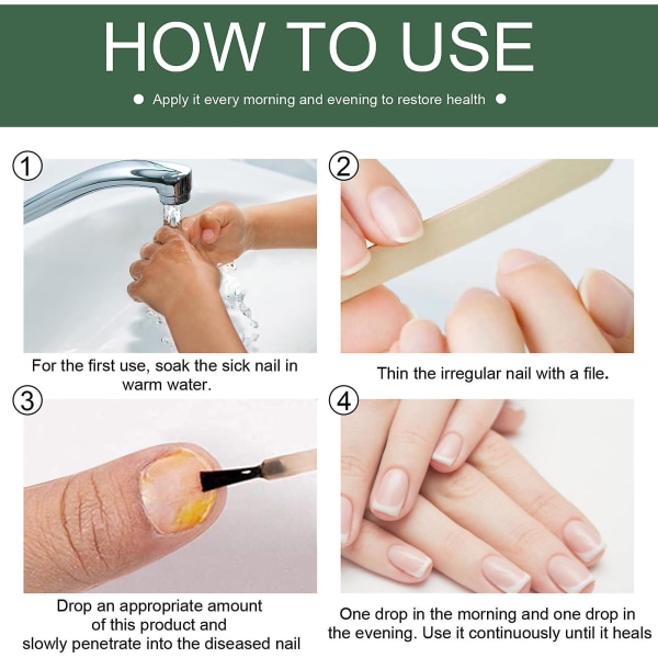 Grå nagelreparationslösning Förtjockning Ljus nagel Mjuk nagellösning Fotvårdslösning Grå nagelnagel