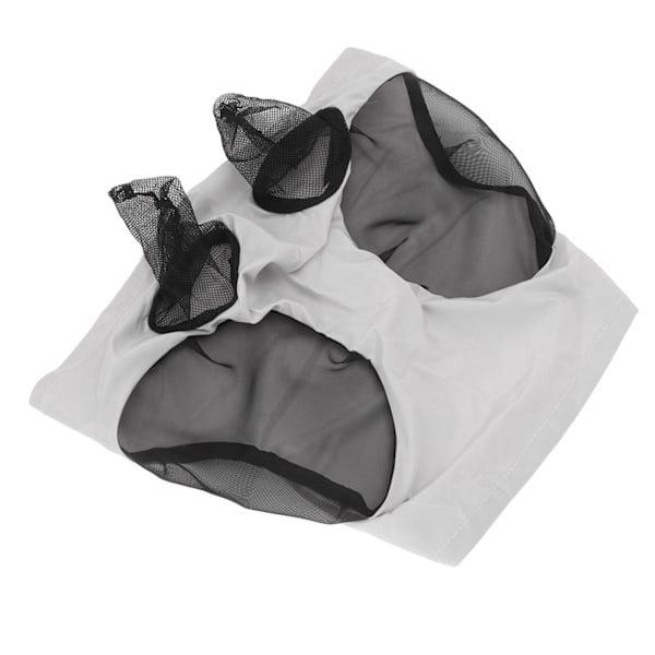 Heste-Net Fluemaske Åndbar Elastisk Hesteansigtsmaske med Ørebeskyttelse Rideudstyr Grå