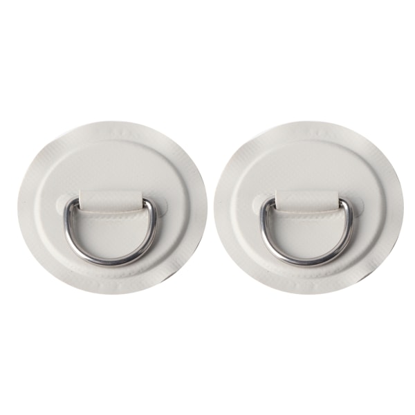 2 stk. oppustelig bådkajak D-ring Pad Patch PVC marine rustfrit stål fast spænde (grå)