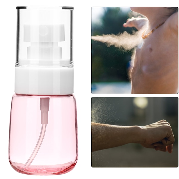 U-formad sprayflaska tjockbottnad Ultrafin Mist Kosmetikaflaska 30 ml (Transparent Rosa)
