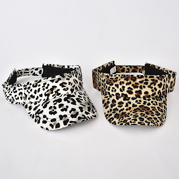 Leopard Print Unisex Baseball Cap med Justerbar Rem, UV Beskyttelse - Brun