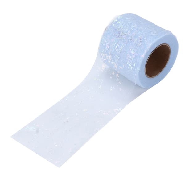 Tyullstoff DIY Håndverk Slitestyrke Symfoni Polyester Lett Bærbar Tyullruller 6cm Lyseblå