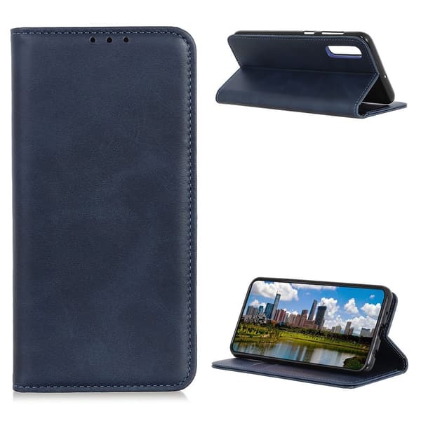 Ægte læder Sony Xperia Ace 2 etui - Blå Blå blue