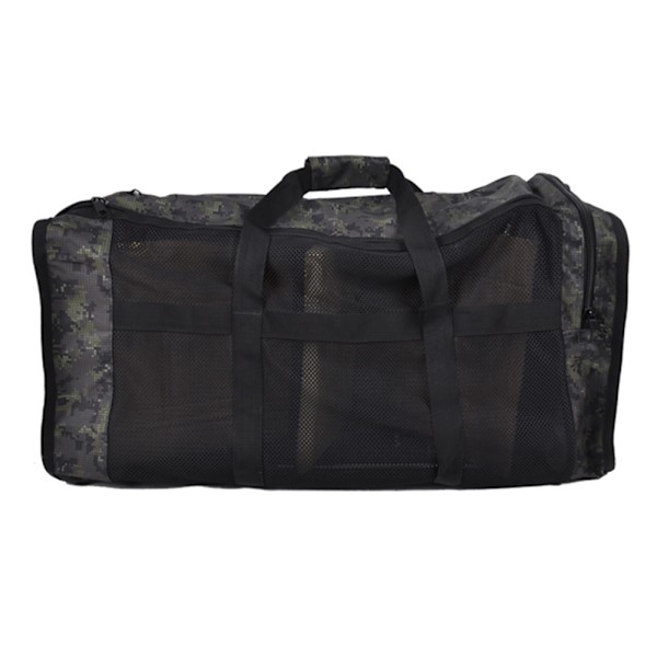105L Stor Dykkerudstyrstaske med Dobbelt Lynlås - Svømning Tilbehør - Flipper Håndtaske - Skov Camouflage 105L