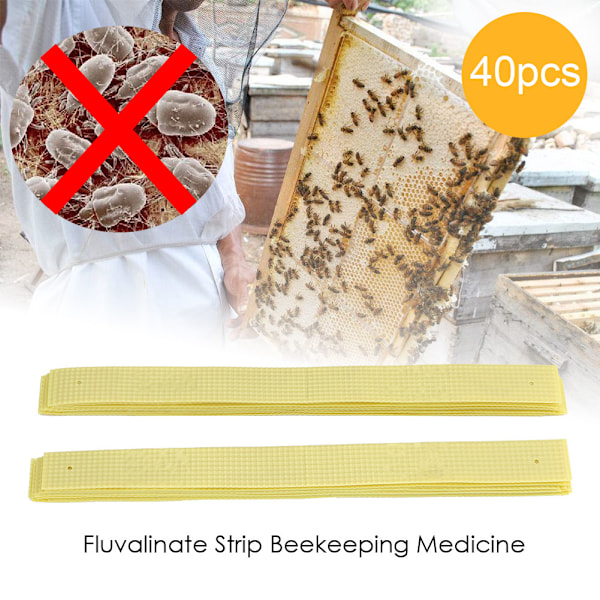 40 stk Strips ManHao Fluvalinat Strip Biemidd Varroa Killer Biodlingsmedisin
