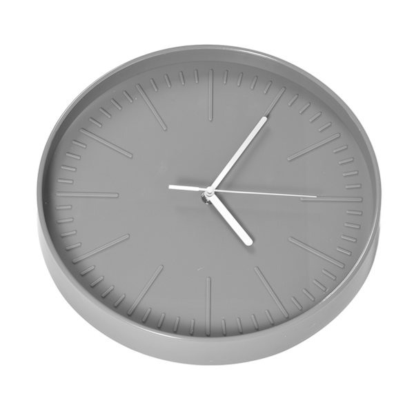 Mute Quartz Clock Väggklocka Minimalistisk Modern Plast Väggklocka för Vardagsrum SovrumGrå