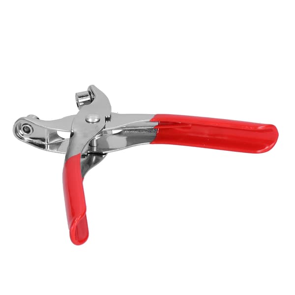 Eyelet Plier Setter Chrome-plated Plastic Dipped Handle 6in Red with 100 Rivets