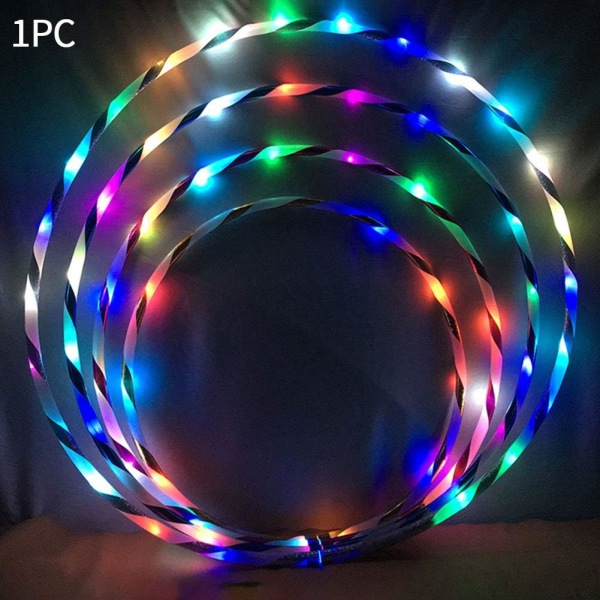 Väriä vaihtavat LED-ympyrät, useita hehkuvia ympyröitä aikuisille ja lapsille
