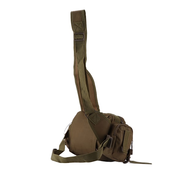 Kalastustarvikepussi Nylon 600D Kalastusvälineiden olkapussi vyöllä ulkoilmaan ja pyöräilyyn Khaki