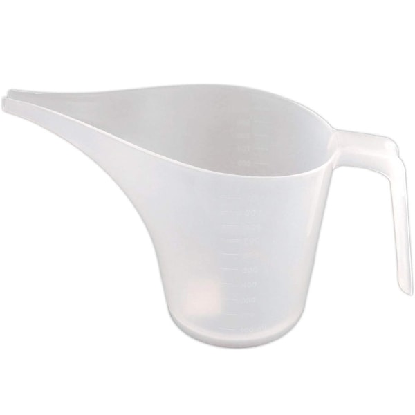 1000 ml trattkanna Transparent mätkopp med munspets för syltsmetssirap