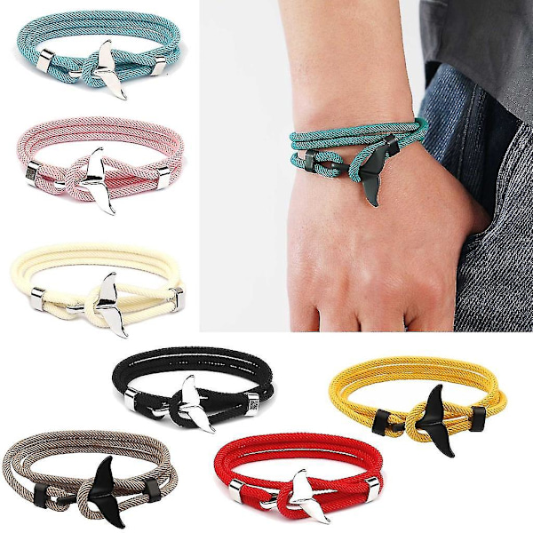 Havblå Havfrue Hvalhale Armbånd - Vintage Strand Smykker