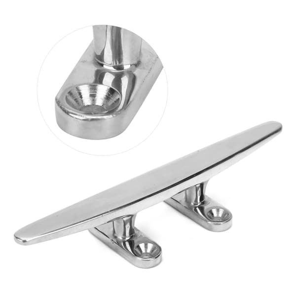 8 tommer rustfrit stål båddock klamp anti-korrosion velpoleret til reb marine hardware