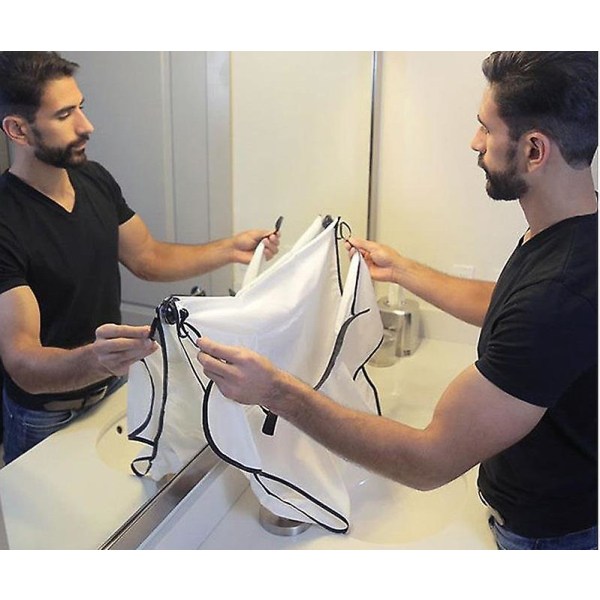 Rakförkläde för män Skäggsamlare Enkel badrumsrengöring Hårvårdsverktyg Present till män Man Badrumsförkläde Skäggförkläde för män
