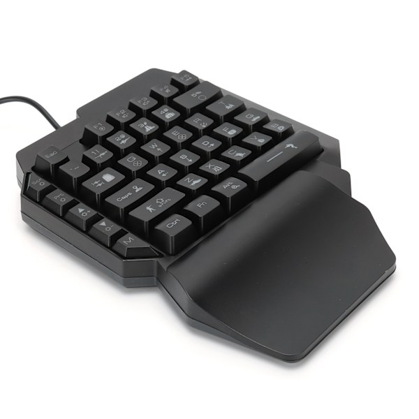 Enhands-tangentbord USB-trådbunden för spel 7 färger bakgrundsbelysning Datortillbehör 5V(F6)