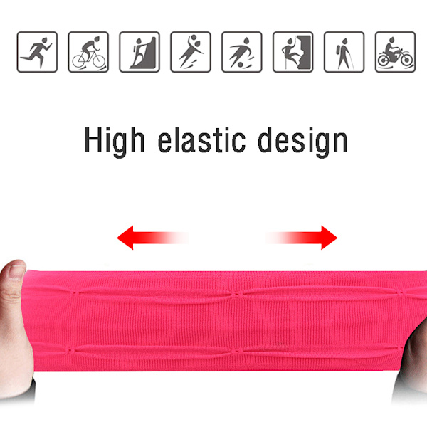 Elastiske sportspannebånd Absorberende svettebånd Hårbånd for yoga løping Fitness treningsutstyr Rose Red