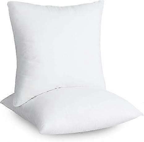 Sengeputer (2-pakning, hvit) - 45x45cm seng- og sofapute - Møbelpute