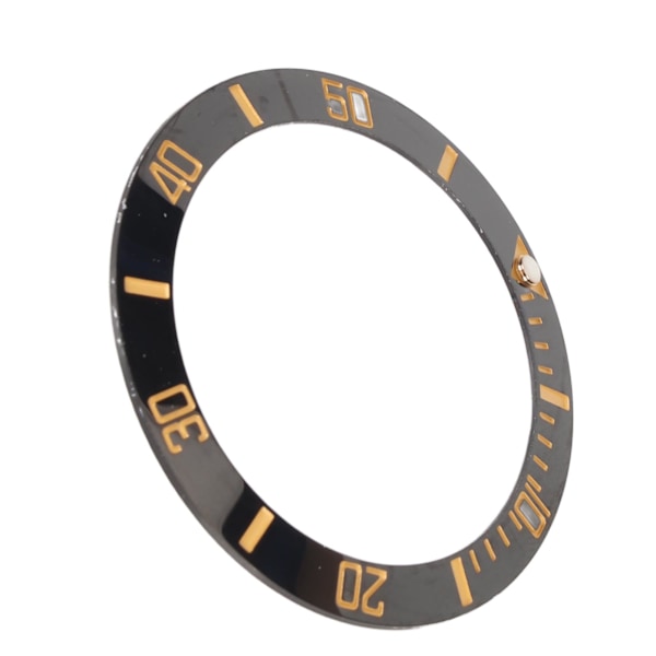 40 mm halkaisijaltaan kello Insert Ring Clear Scale Luminous Keramic Vaihtokehys Insert Gold Character Black Back