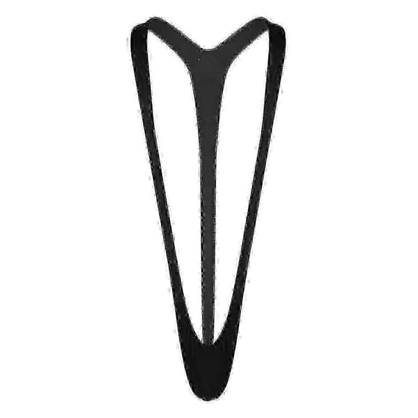 Badedrakt for menn: Fluorescerende Mankini med elastisk stoff Black One Size